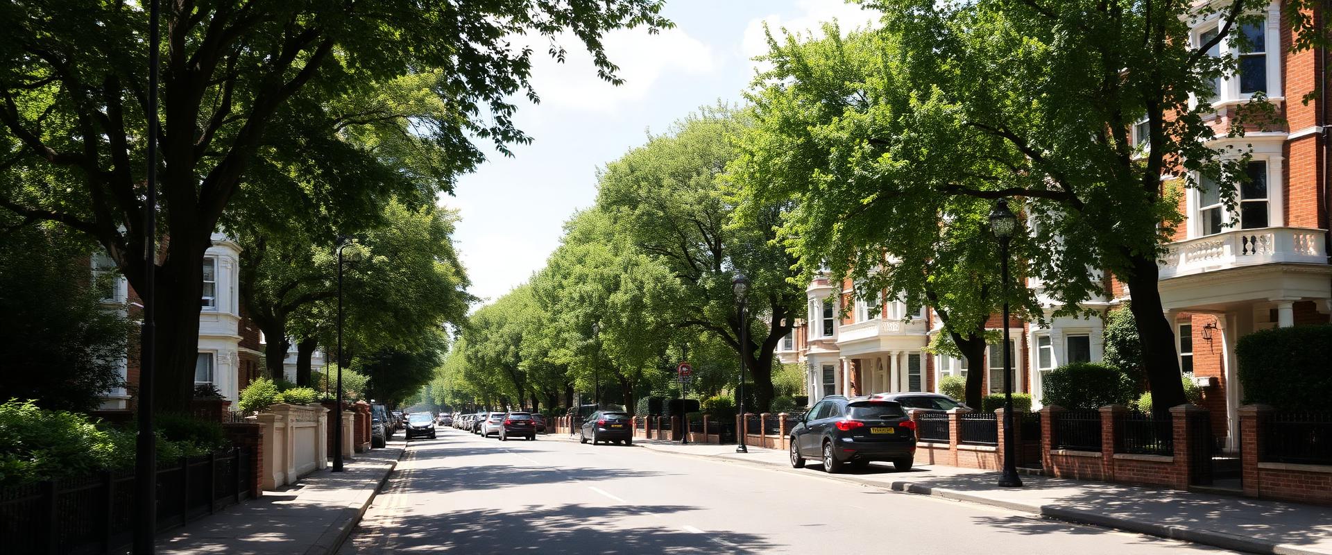 Elegant tree-lined avenue in Wanstead with Victorian houses